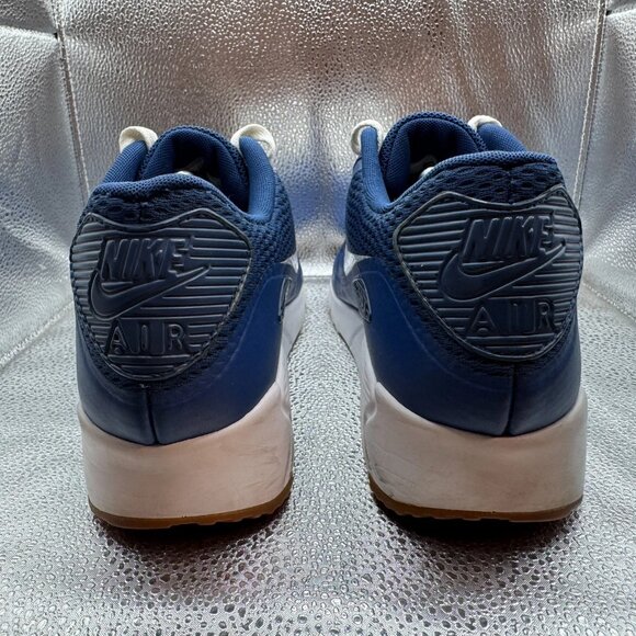 Size 11.5 Nike Air Max 90 Ultra Essential Mens Blue Running Sneakers 819474-402 - Picture 8 of 11
